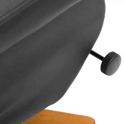 Relaxsessel mit Liegefunktion 360° drehbarer Sessel PU Holzgestell Schwarz - Palo24
