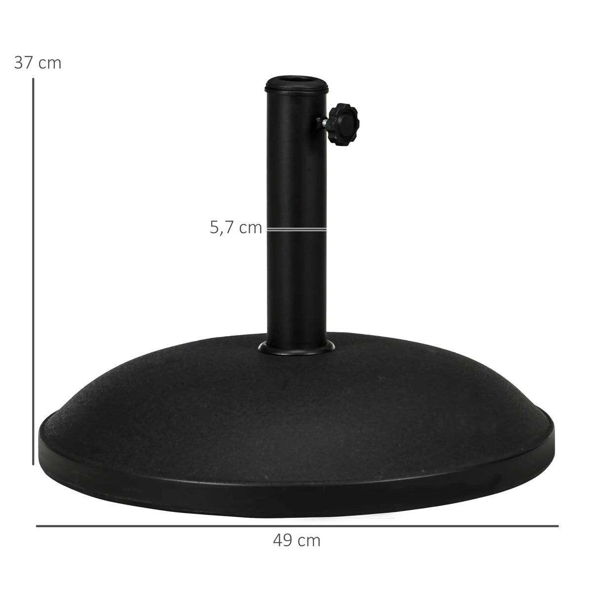 Sonnenschirmständer Sonnenschirmfuss 25kg Stahl Schwarz