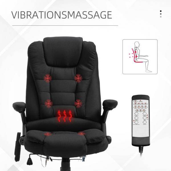 Massagesessel Chefsessel mit Massagefunktion Bürostuhl schwarz - Palo24
