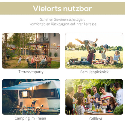 Auvent pavillon de jardin avec toit latéral rabattable crème + noir 3x2,5 m
