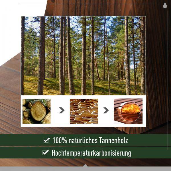Holzfass-Brunnen Wasserpumpe Rustikales Holz - Palo24