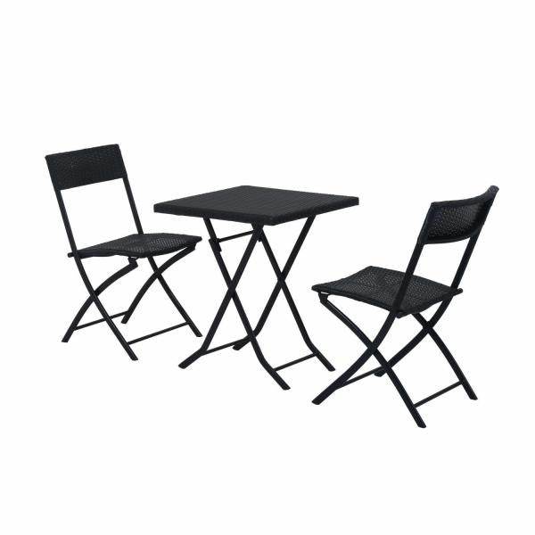 Bistroset Sitzgruppe 3 tlg. Sitzgarnitur Gartengarnitur Balkonset - Palo24