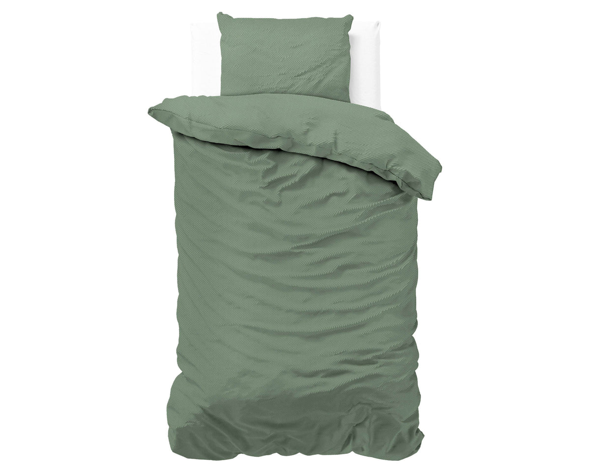 Bettbezug Satin Point Grün 140 x 220 cm - Palo24