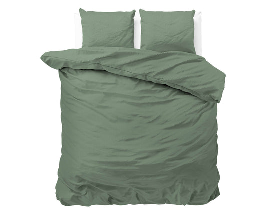 Bettbezug Satin Point Grün 200 x 220 cm - Palo24