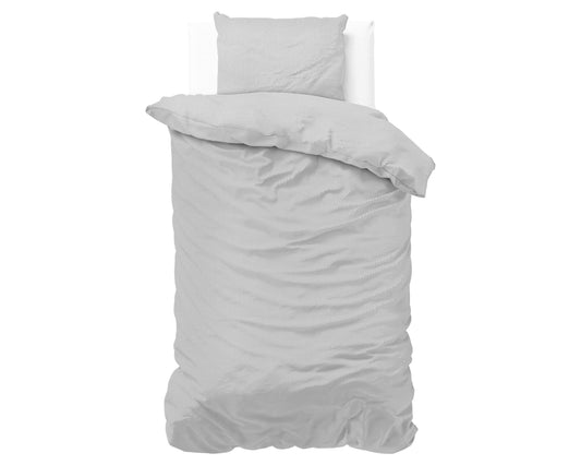 Bettbezug Satin Point Grau 140 x 220 cm - Palo24