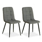 2er Set Grau Esszimmerstühle Küchenstühle Polsterstühle Modern - Palo24