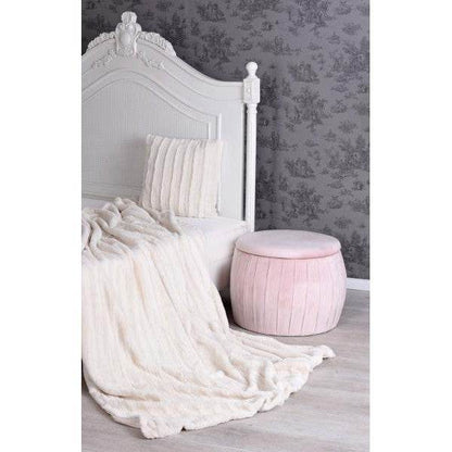 SAMT HOCKER MIT STAURAUM TRUHENBANK SITZHOCKER POUF VELOUR - Palo24