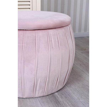 SAMT HOCKER MIT STAURAUM TRUHENBANK SITZHOCKER POUF VELOUR - Palo24