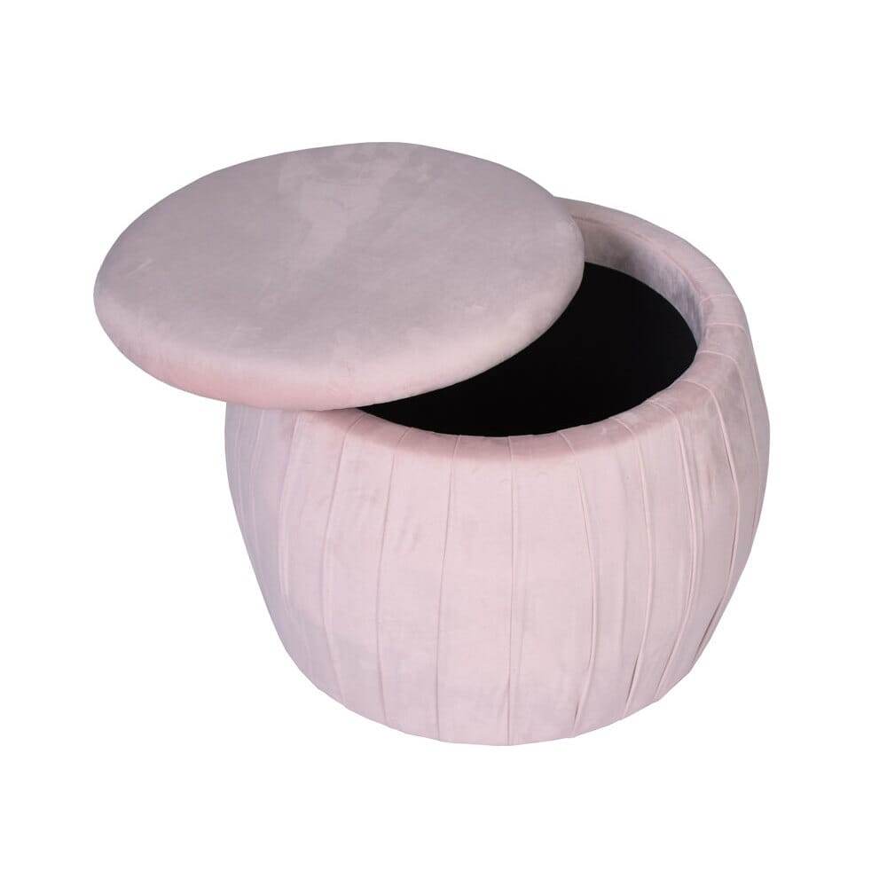 SAMT HOCKER MIT STAURAUM TRUHENBANK SITZHOCKER POUF VELOUR - Palo24