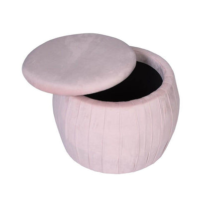 SAMT HOCKER MIT STAURAUM TRUHENBANK SITZHOCKER POUF VELOUR - Palo24