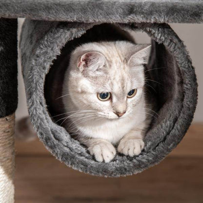 Katzenbaum Kratzbaum Katzenkratzbaum Kletterbaum Katze Sisal höhenverstellbar Grau - Palo24
