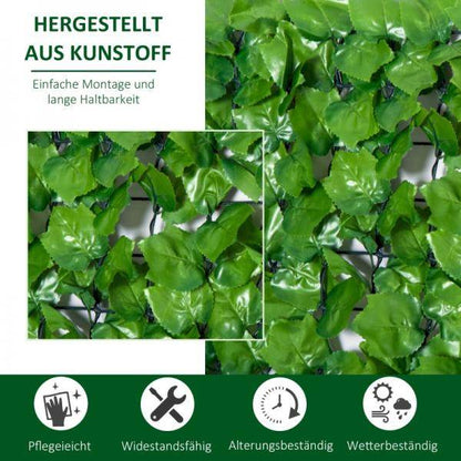 Sichtschutz Künstliche Hecke Wanddekoration 1x3m Hellgrün - Palo24