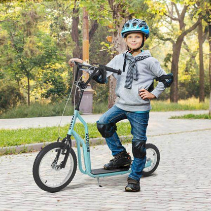 Tretroller Scooter Cityroller Kinder Mädchenroller verstellbar Aluminium Blau - Palo24