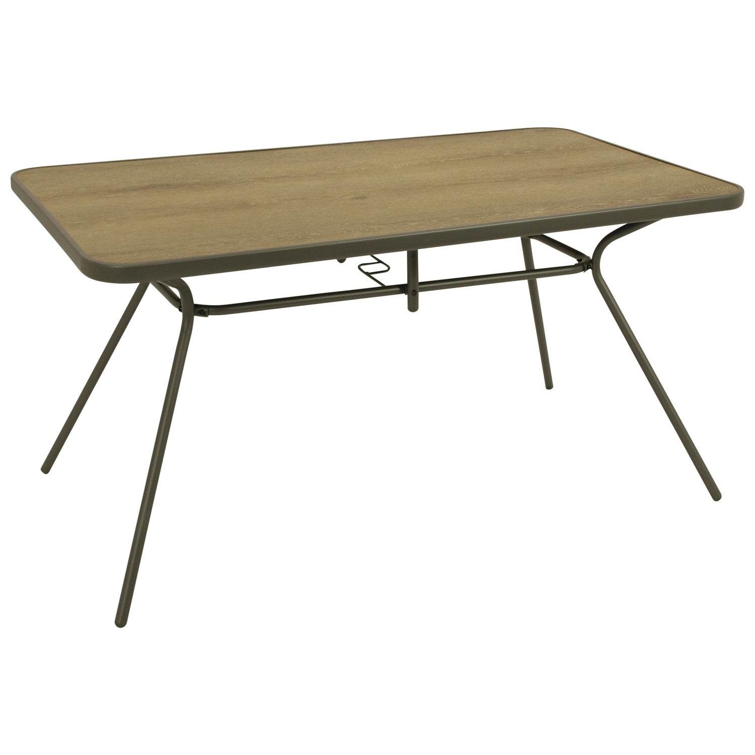 Tisch TULIP 80x140cm von Better Garden, Metall grau + Holznachbildung - Palo24