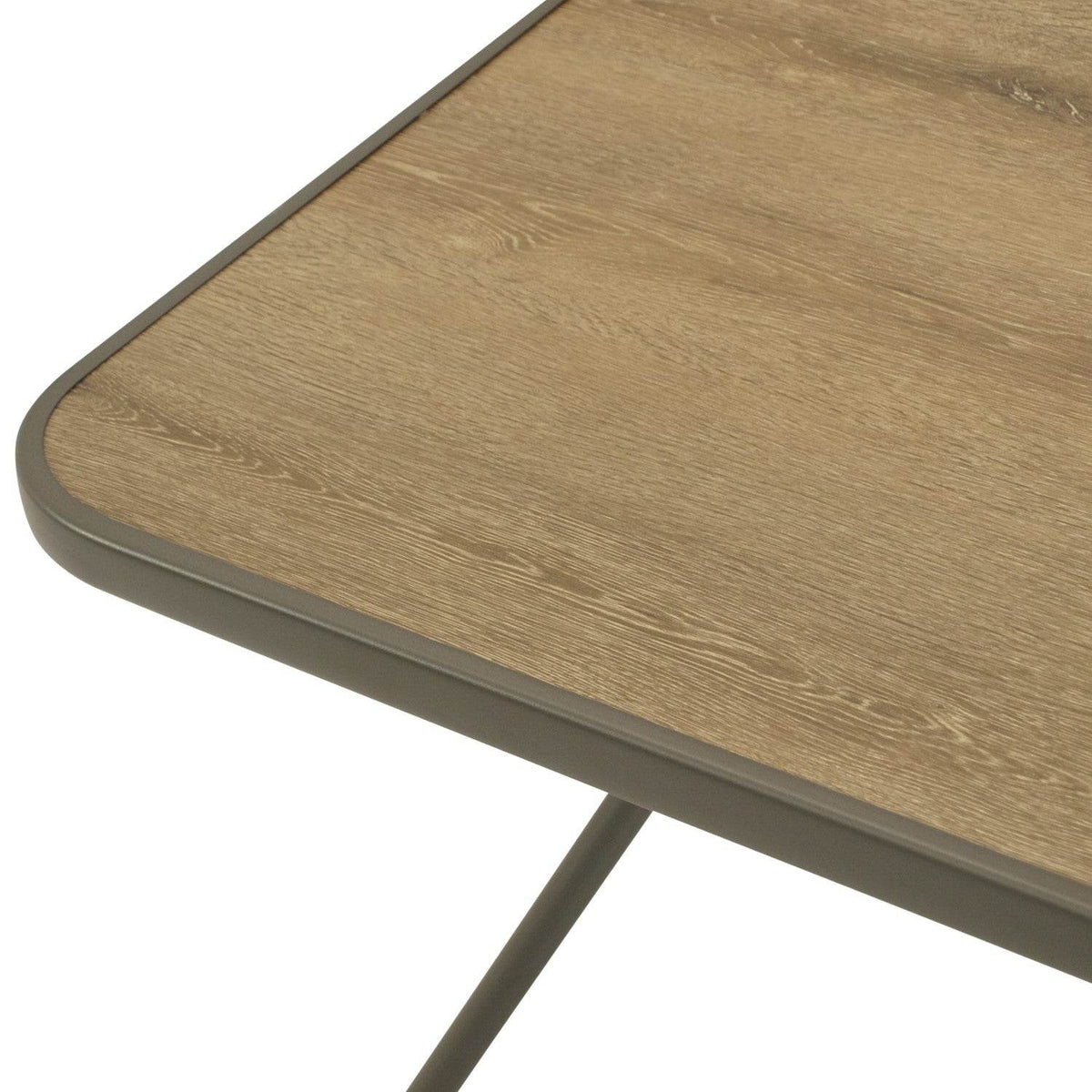 Tisch TULIP 80x140cm von Better Garden, Metall grau + Holznachbildung - Palo24