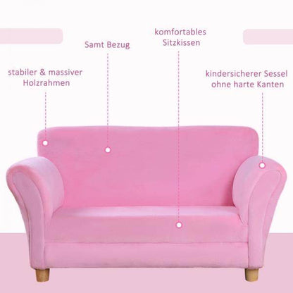 Kindersofa Kindersessel Sofa Couch Kinder Kinderzimmer Doppelsofa Erdbeersofa - Palo24