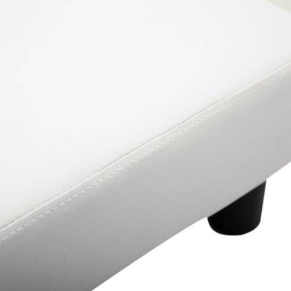 Fußhocker Sitzhocker Eingangbank Rückenfreier Sitzbank Chesterfield Weiss - Palo24