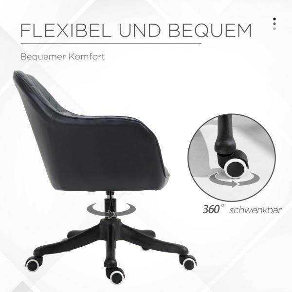 Massage Bürostuhl Drehstuhl mit Vibrationsfunktion PU Anthrazitgrau - Palo24