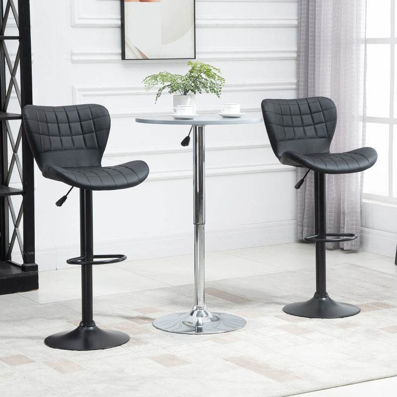 2-er-Set Barhocker Retrodesign Schwarz - Palo24