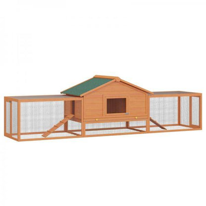 Kleintierstall mit 2 Freigehegen Kaninchenstall Kleintier Kleintierkäfig - Palo24