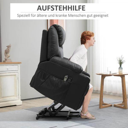 Massagesessel neigbare Rücklehne 8 Massagemodi schwarz - Palo24