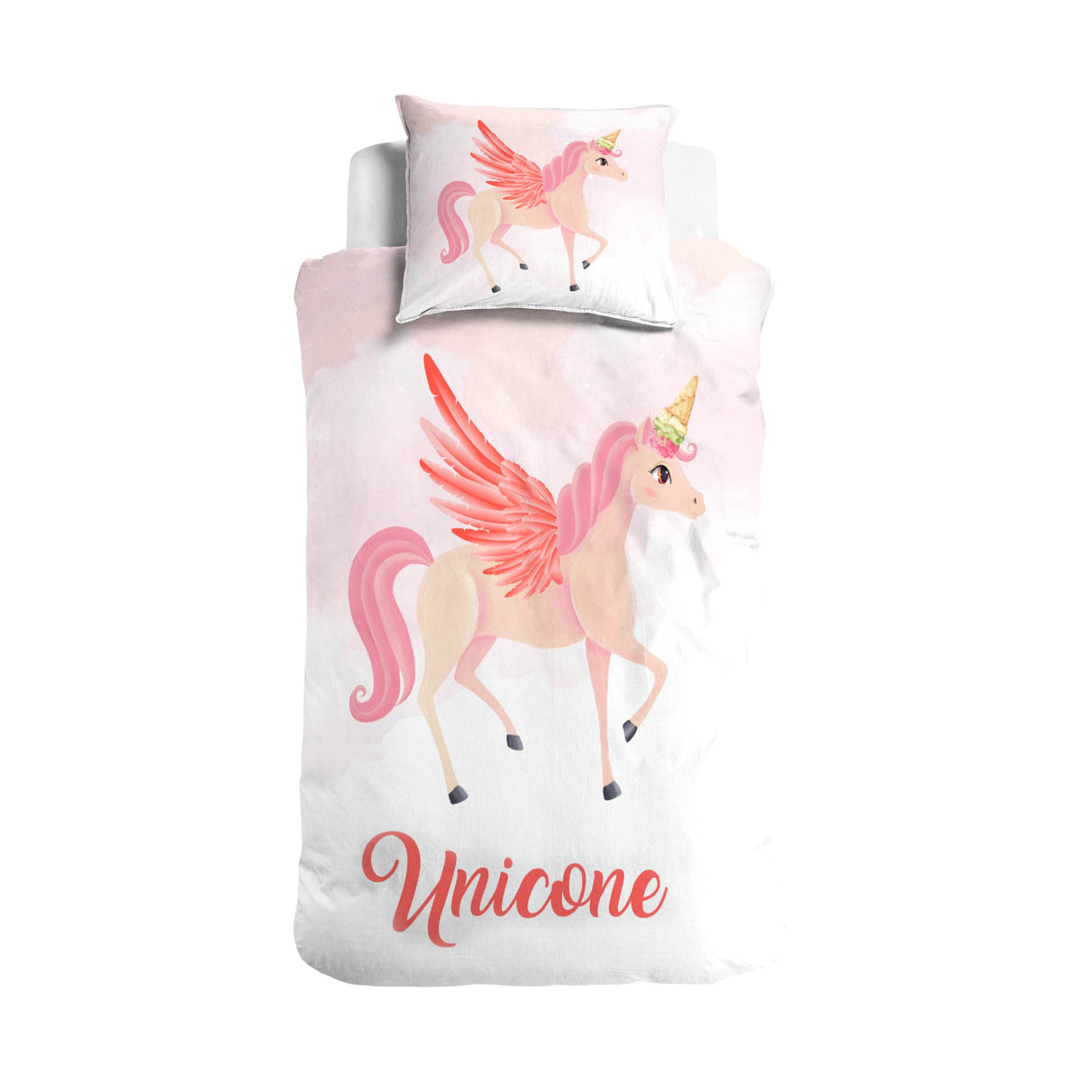 Bettbezug Unicone rosa 135 x 200 cm - Palo24