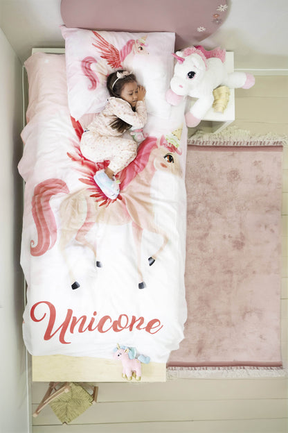 Bettbezug Unicone rosa 135 x 200 cm - Palo24