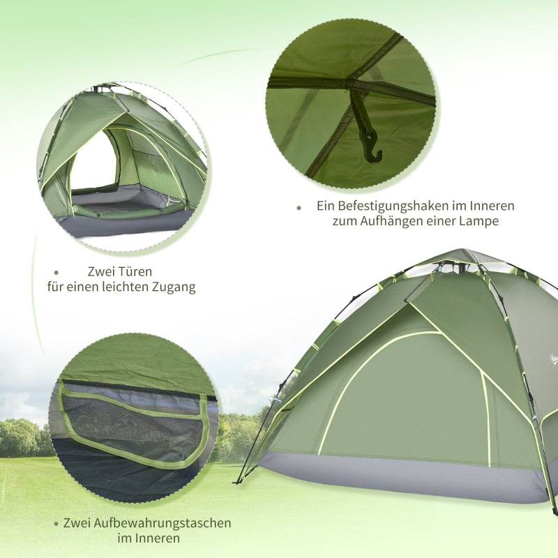 Doppelzelt Campingzelt 2 Türen wasserdicht Tragetasche - Palo24