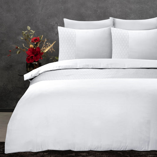 Valencia Bettbezug 140x220 cm Weiss