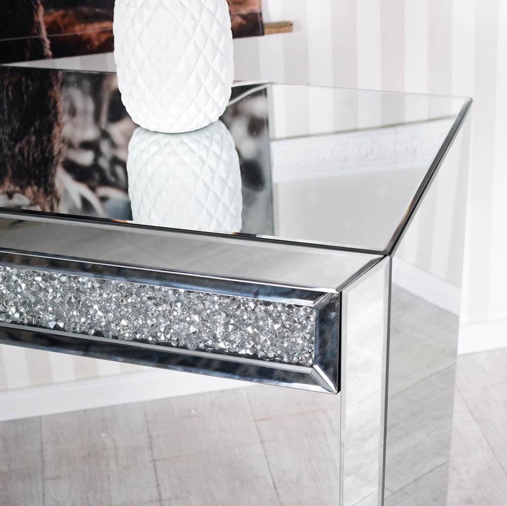 Konsolentisch verspiegelt Wandtisch Silber - Palo24