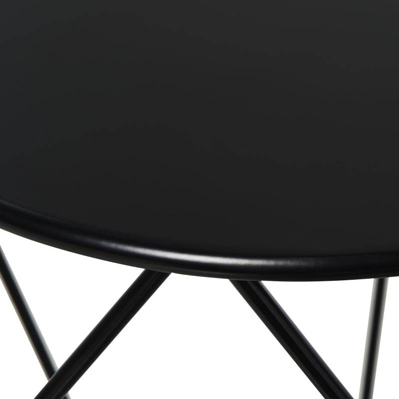 Couchtisch im Industrie-Design, Couchtisch, Metalltisch, Schwarz - Palo24