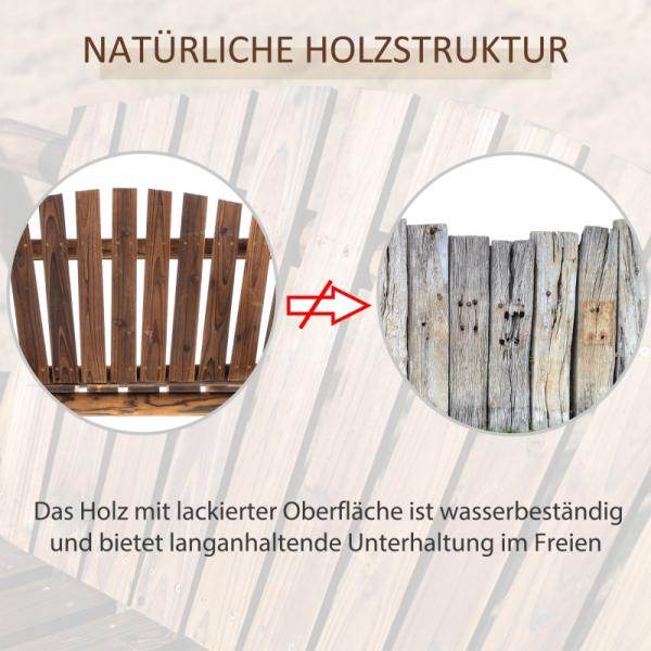Hollywoodschaukel 2-Sitzer Gartenschaukel Schaukelbank Hängebank Massivholz Natur 187 x 137 x 167 cm - Palo24