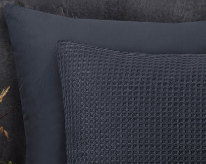 Bettbezug Waffle Anthrazit 140 x 220 cm - Palo24