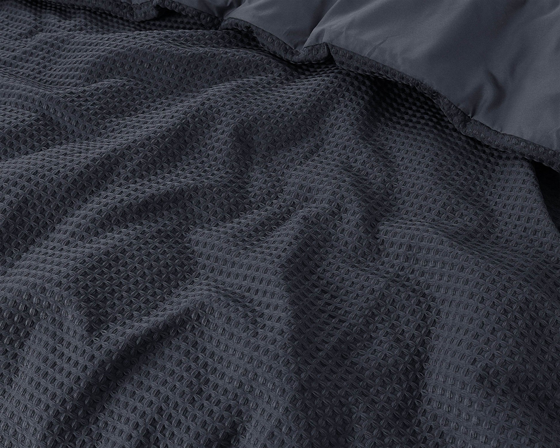 Bettbezug Waffle Anthrazit 140 x 220 cm - Palo24