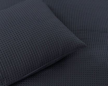 Bettbezug Waffle Anthrazit 140 x 220 cm - Palo24