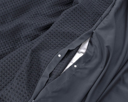 Bettbezug Waffle Anthrazit 140 x 220 cm - Palo24