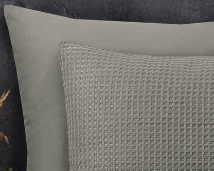 Bettbezug Waffle Sand/Grau 240 x 220 cm - Palo24