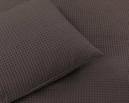 Bettbezug Waffle Taupe 140 x 220 cm - Palo24