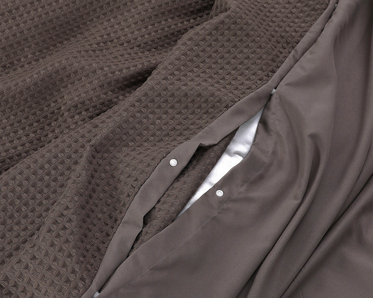 Bettbezug Waffle Taupe 140 x 220 cm - Palo24