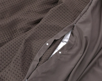Bettbezug Waffle Taupe 240 x 220 cm - Palo24