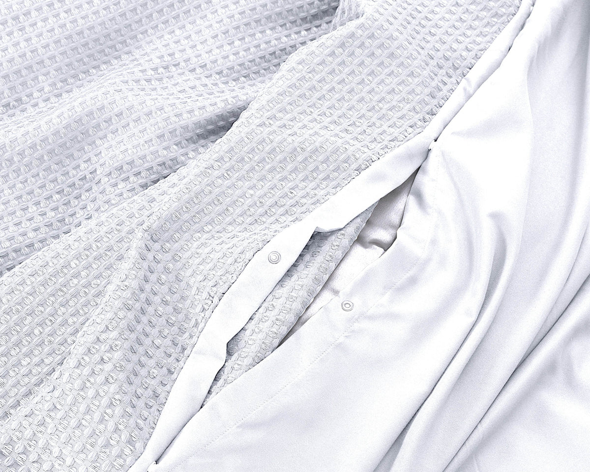 Bettbezug Waffle Weiss 200 x 220 cm - Palo24