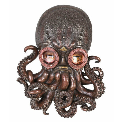 STEAMPUNK OCTOPUS KRAKE WANDDEKO TINTENFISCH KOPF WANDFIGUR - Palo24