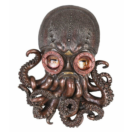 STEAMPUNK OCTOPUS KRAKE WANDDEKO TINTENFISCH KOPF WANDFIGUR - Palo24