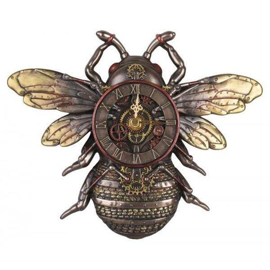 STEAMPUNK WANDUHR BIENE RETRO FUTURISMUS WANDFIGUR BIENENKÖNIGIN - Palo24