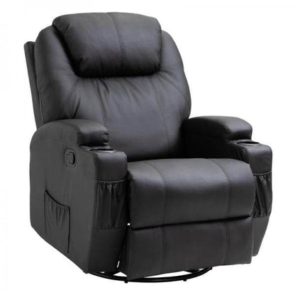 Massagesessel Elektrisch Massagefunktion 5 Massage-Modi Liegefunktion Schwarz - Palo24
