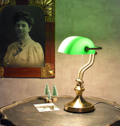 Bankerleuchte Jugendstil Tischlampe Bürolampe - Palo24