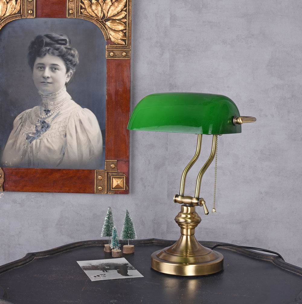 Bankerleuchte Jugendstil Tischlampe Bürolampe - Palo24