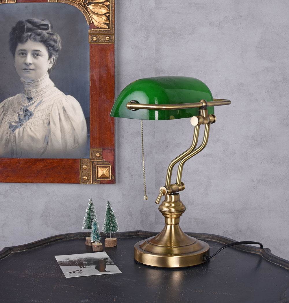 Bankerleuchte Jugendstil Tischlampe Bürolampe - Palo24