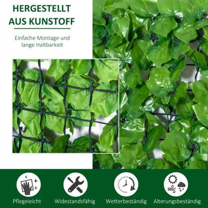Sichtschutz Künstliche Hecke Wanddekoration 1.5x3m Hellgrün - Palo24