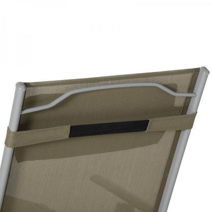 Sonnenliege Liegestuhl Gartenliege Strandliege mit Kopfkissen faltbar Netzstoff Metall Grau+Silber - Palo24